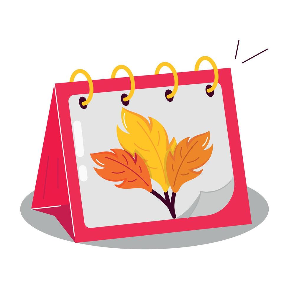 WebA flat sticker of thanksgiving day calendar vector