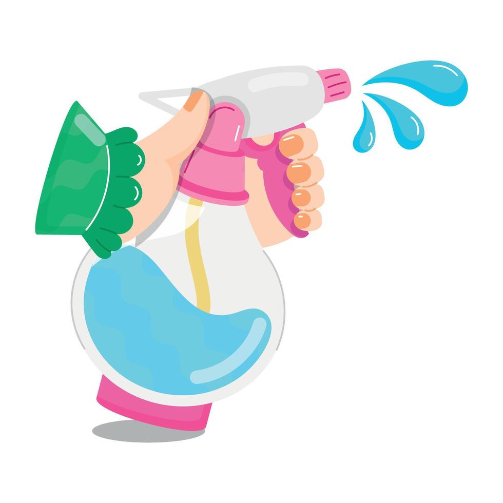 WebA sticker of spray bottle in flat style vector