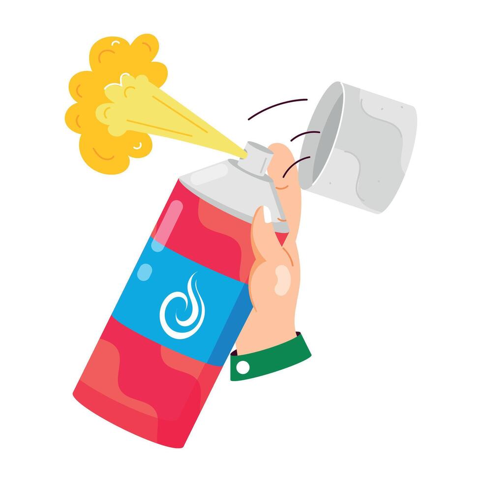 WeA flat style sticker of styling sprayb vector