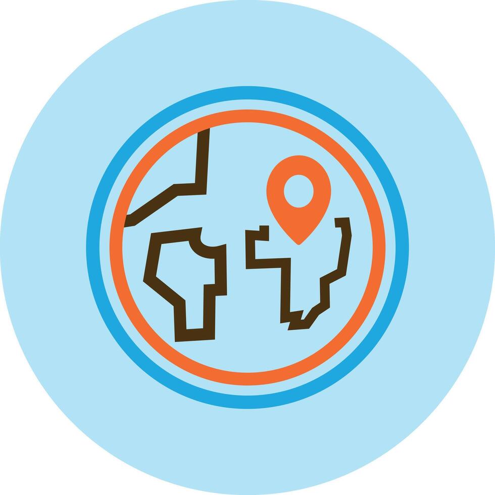 World Map Icon Design vector
