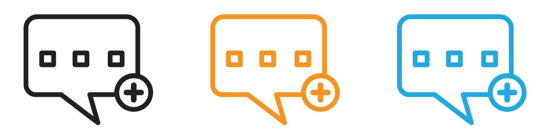 Add chat icon logo set collection for web app ui vector