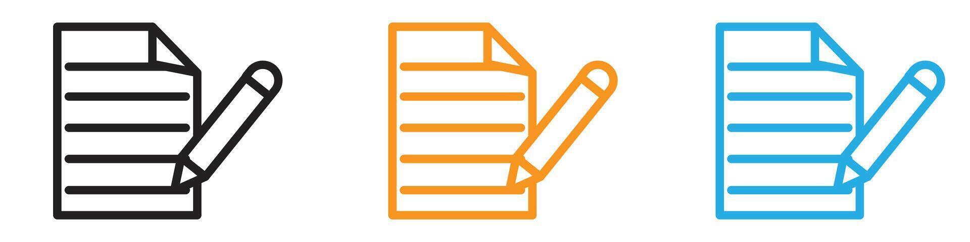 Assignment icon logo set collection for web app ui vector