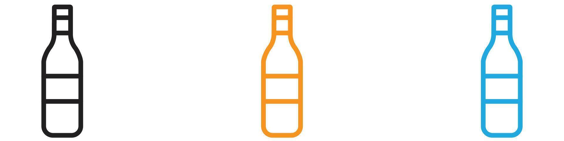 Bottle icon logo set collection for web app ui vector
