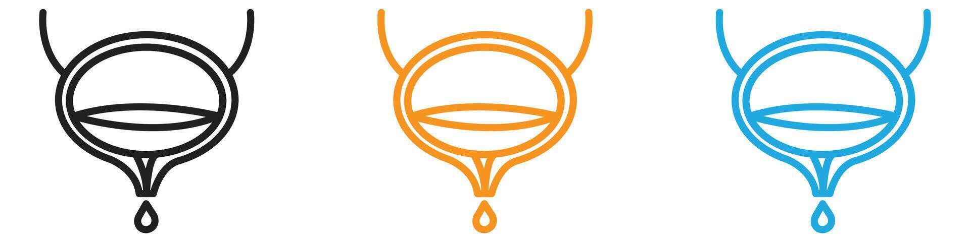 Bladder flush icon logo set collection for web app ui vector