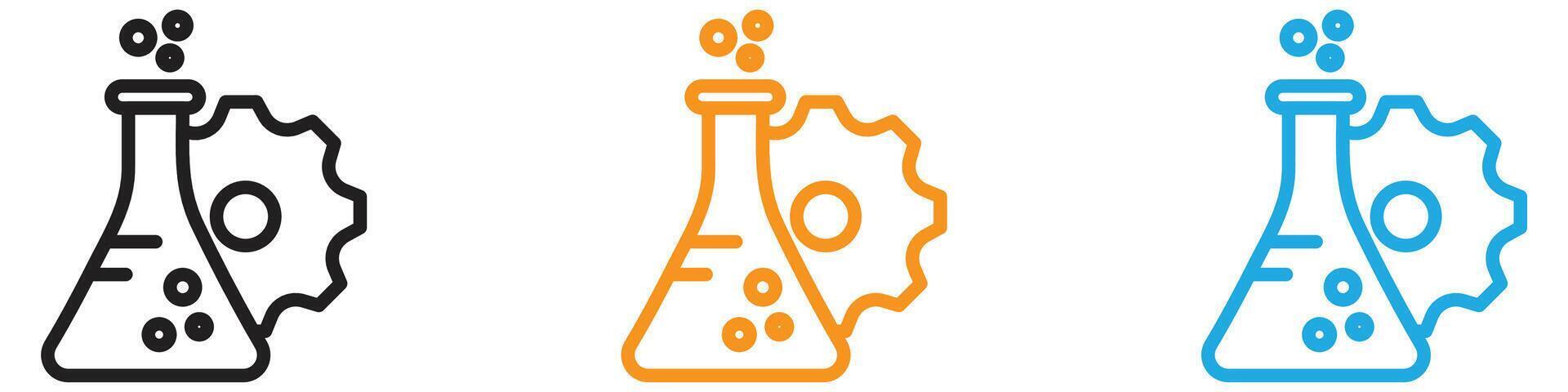 Biomedical engineer icon logo set collection for web app ui vector