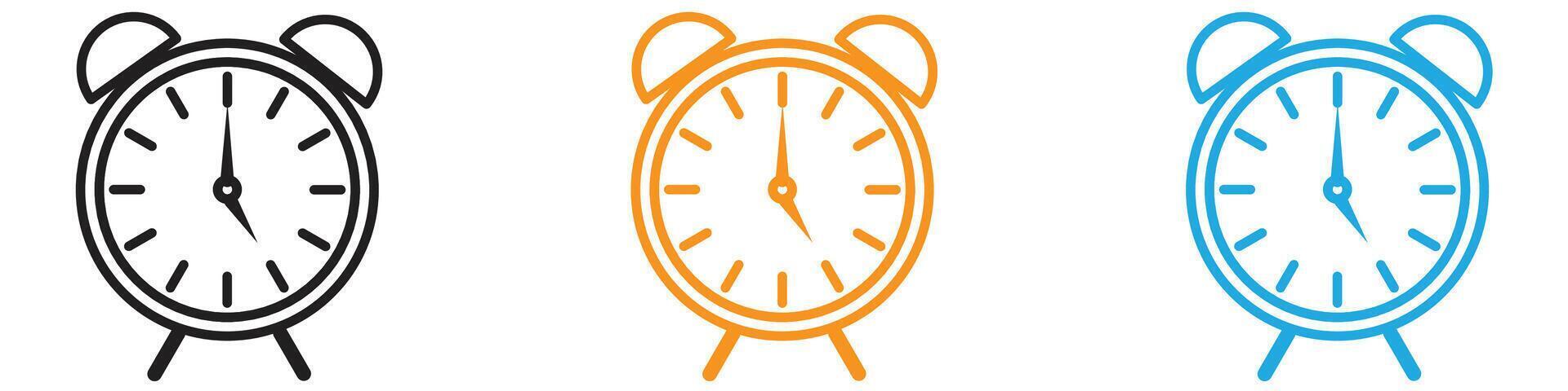 Clock icon logo set collection for web app ui vector