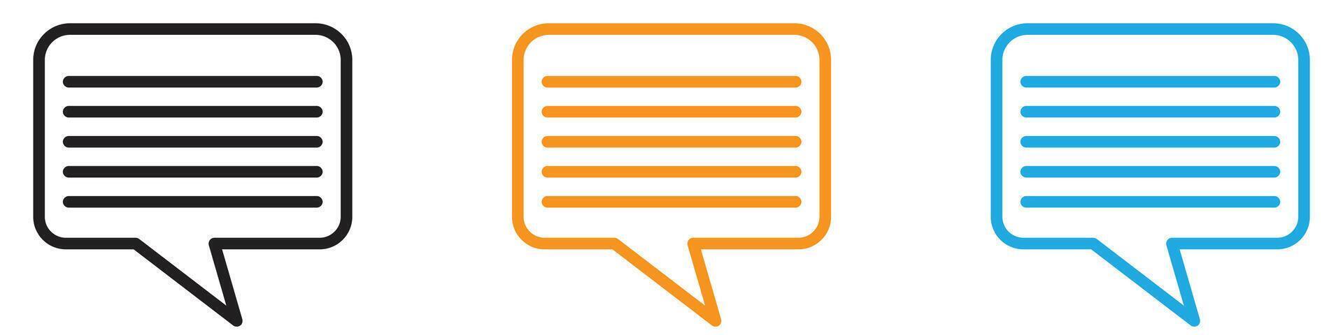 Comment icon logo set collection for web app ui vector