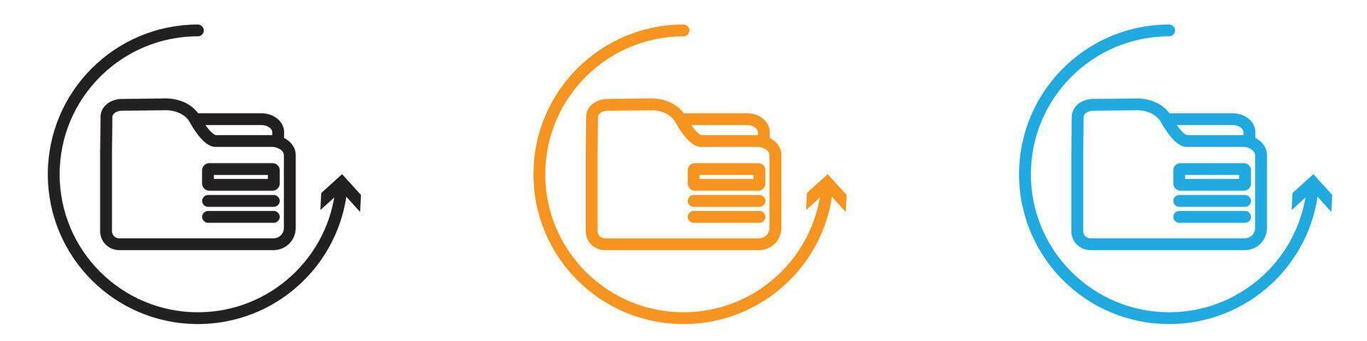 Data Recovery icon logo set collection for web app ui vector