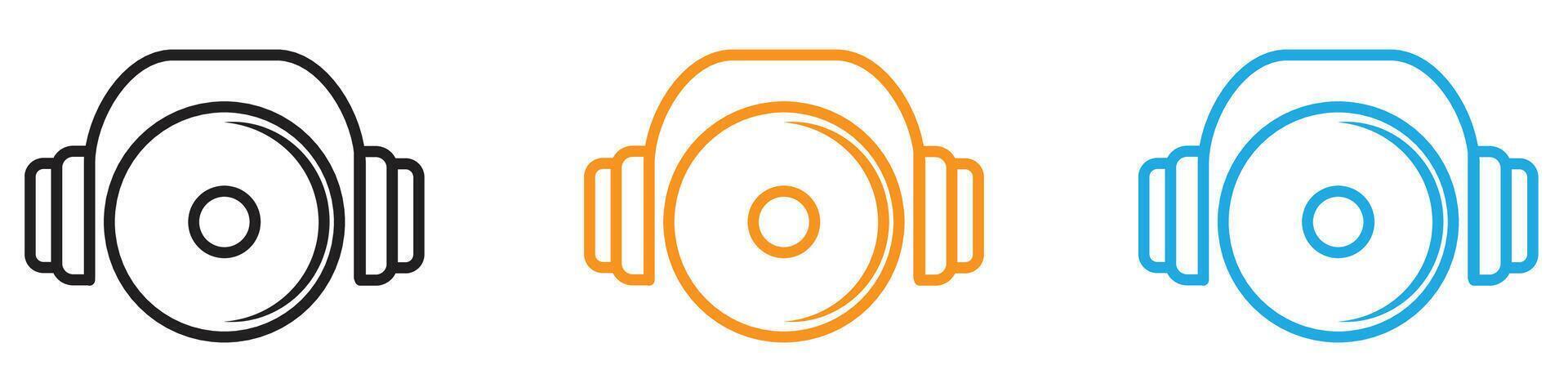 Dj icon logo set collection for web app ui vector