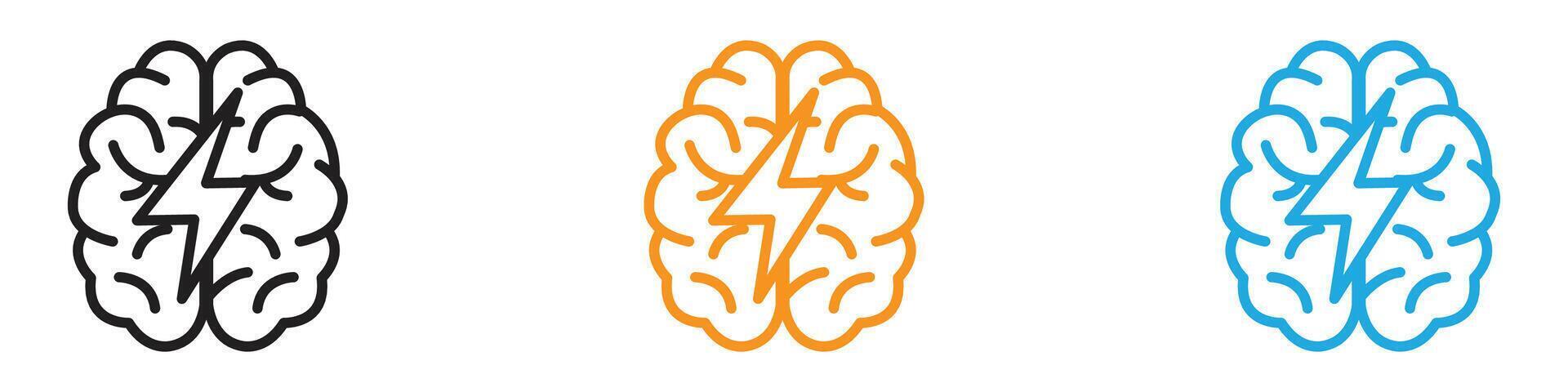 Epilepsy icon logo set collection for web app ui vector