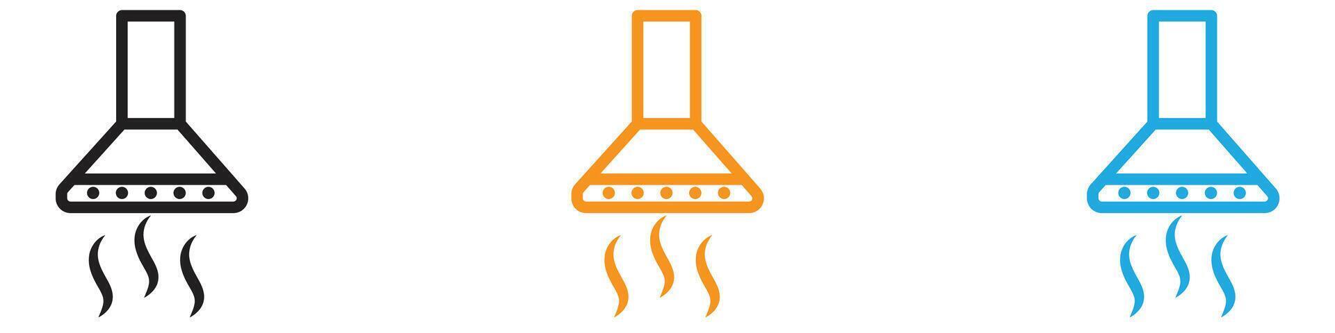Extractor Hood icon logo set collection for web app ui vector