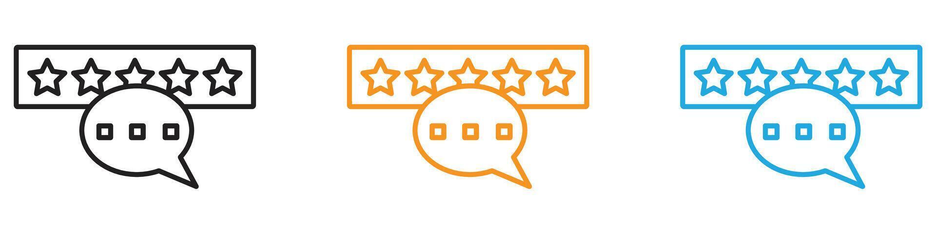 Feedback icon logo set collection for web app ui vector