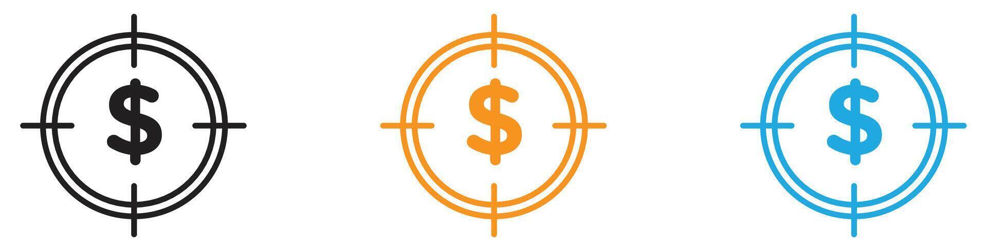 Funds hunting icon logo set collection for web app ui vector