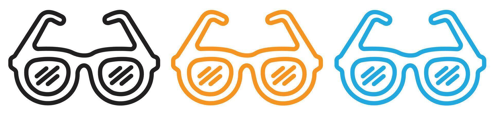 Glasses icon logo set collection for web app ui vector
