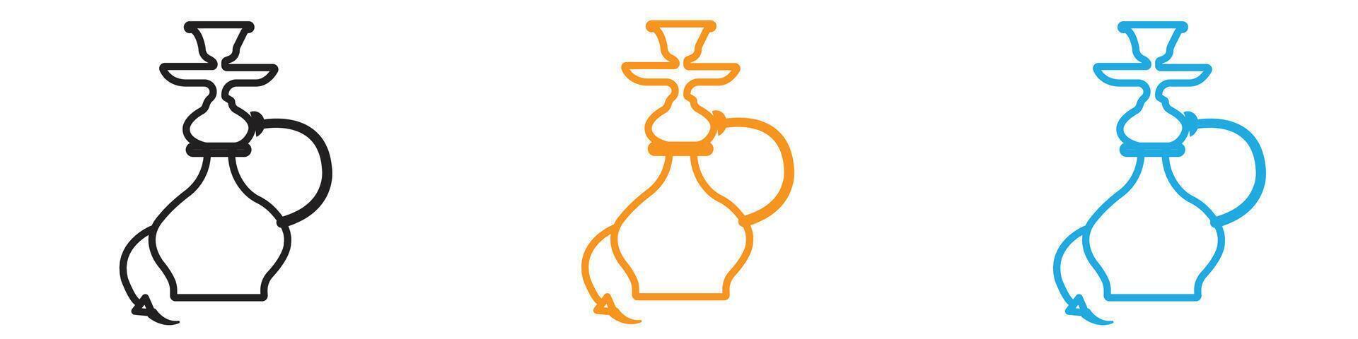 Hookah icon logo set collection for web app ui vector