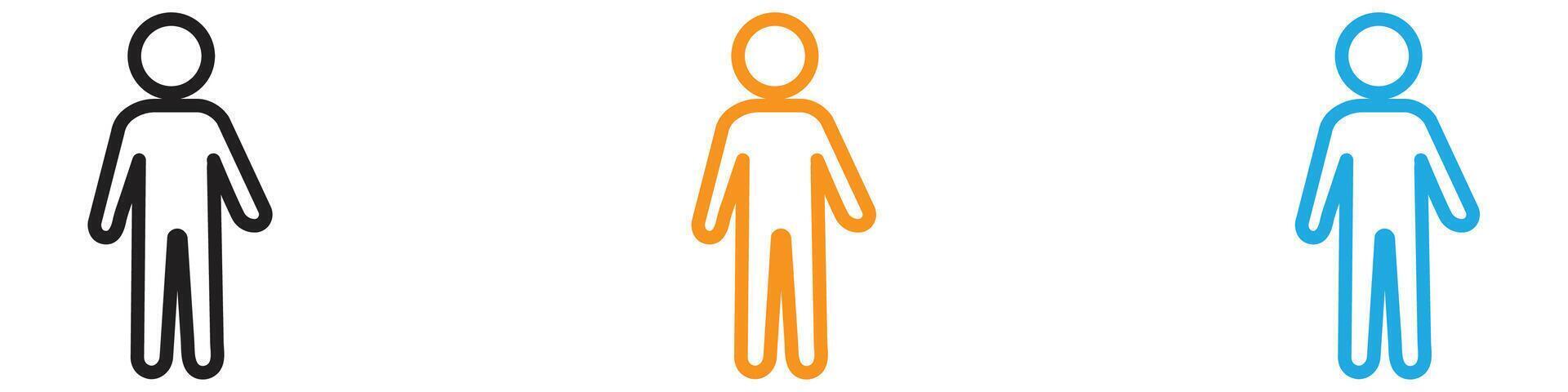 Man icon logo set collection for web app ui vector