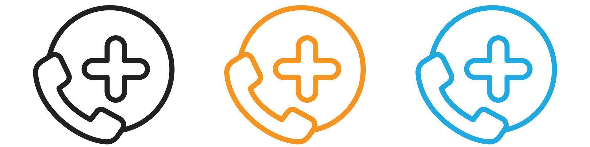 Medical help icon logo set collection for web app ui vector