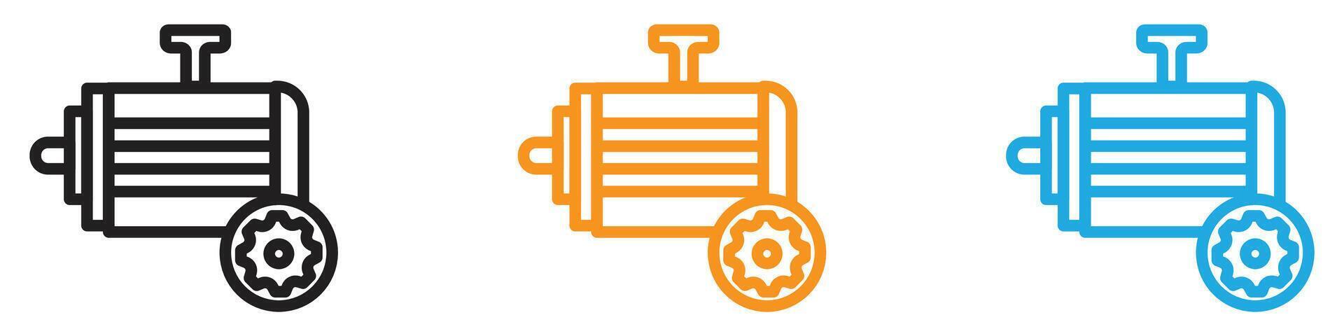 Motor icon logo set collection for web app ui vector