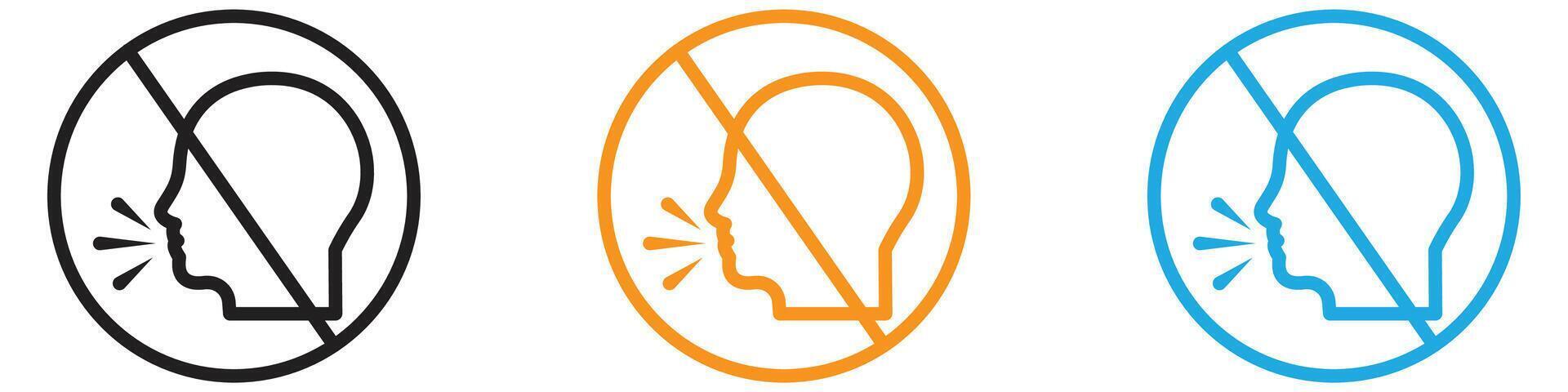 No Cough icon logo set collection for web app ui vector