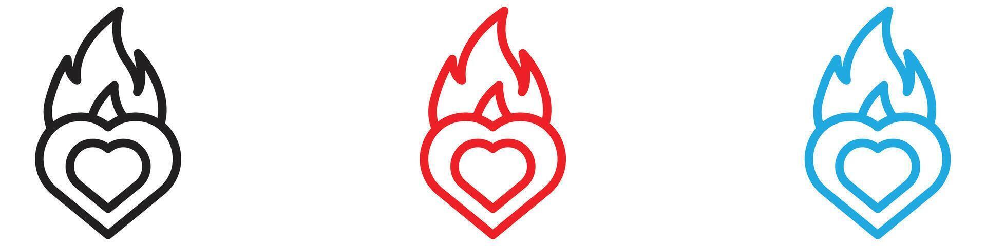 Passion icon logo set collection for web app ui vector