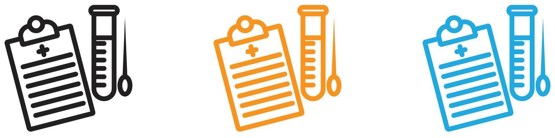 PCR test icon logo set collection for web app ui vector