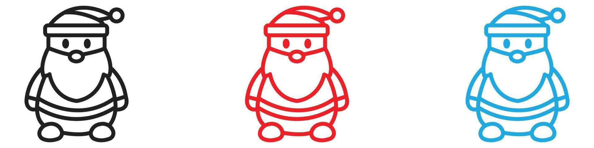 Santa Claus icon logo set collection for web app ui vector