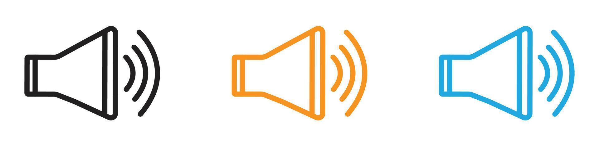 Speaker volume icon logo set collection for web app ui vector