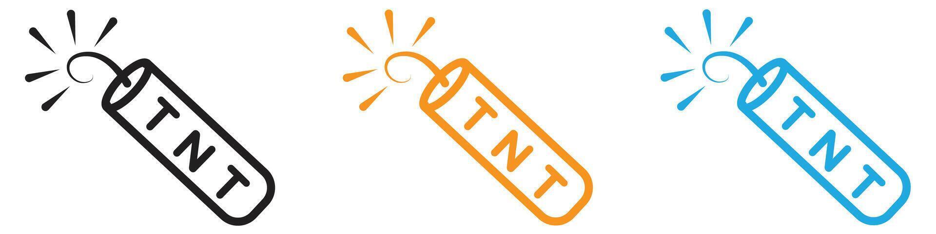 TNT dynamite icon logo set collection for web app ui vector