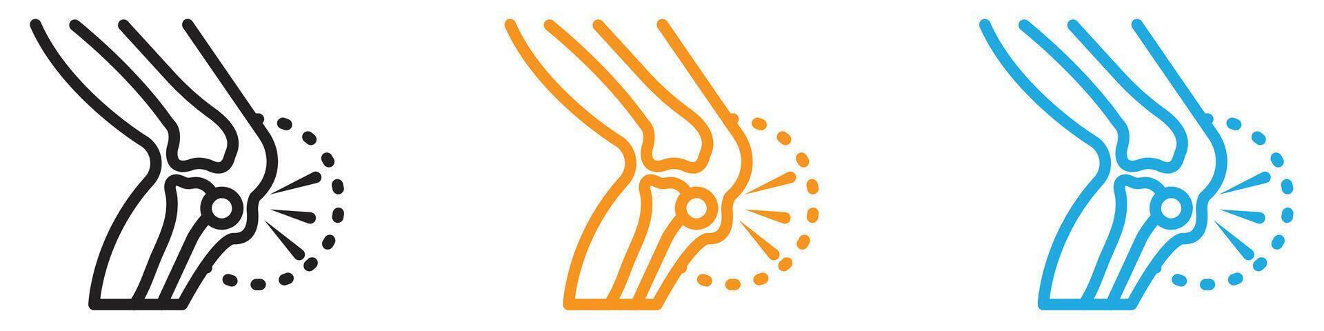 Treatment arthritis icon logo set collection for web app ui vector