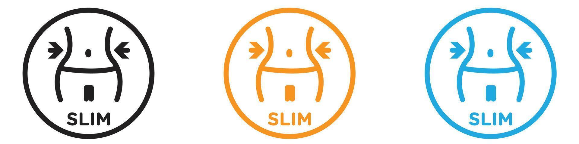weight loss icon set vector