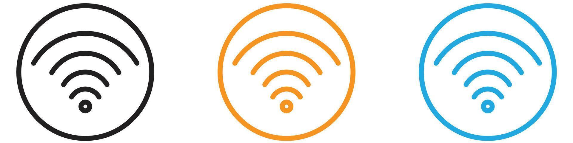 wifi icon set vector