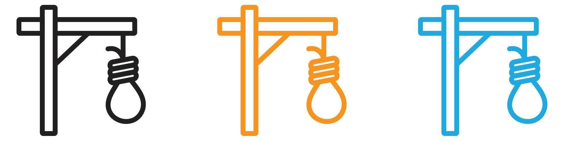 gallows icon set vector