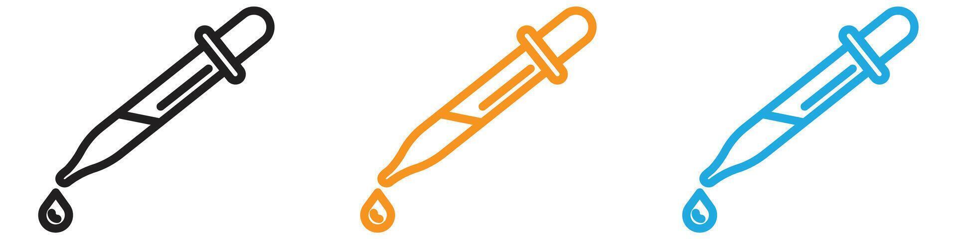 pipette icon logo set collection for web app ui vector