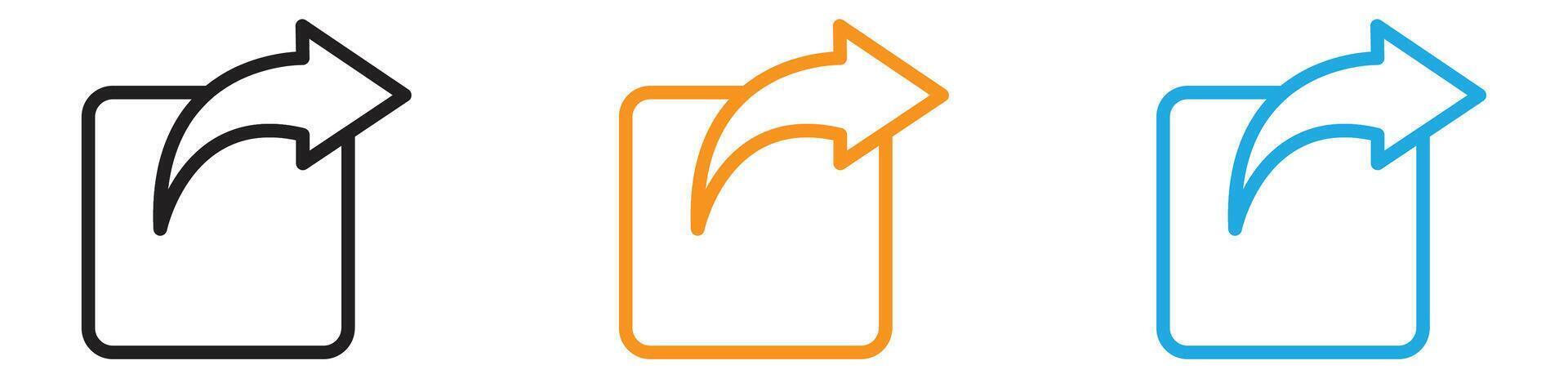 share icon logo set collection for web app ui vector