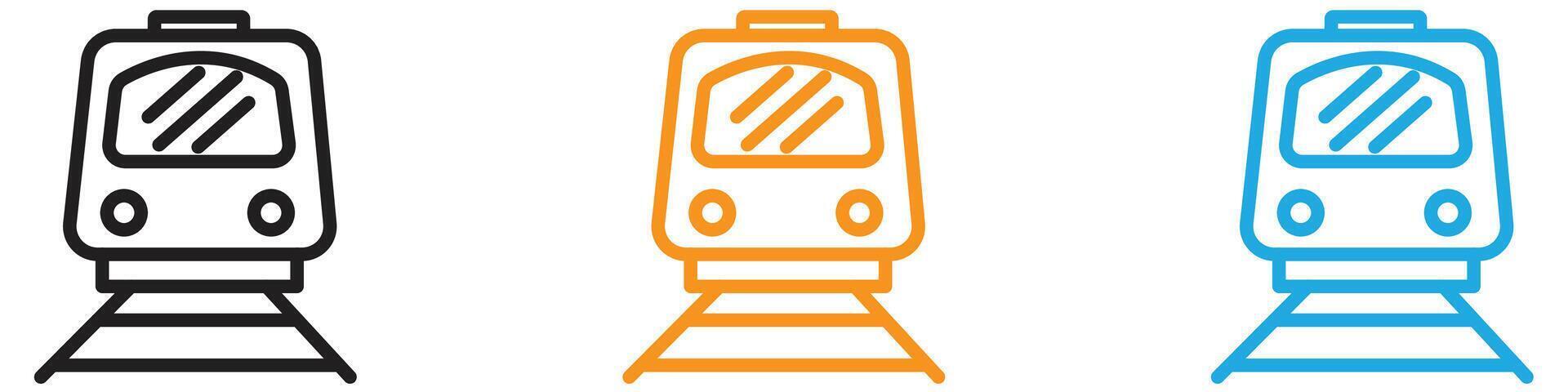 subway icon logo set collection for web app ui vector