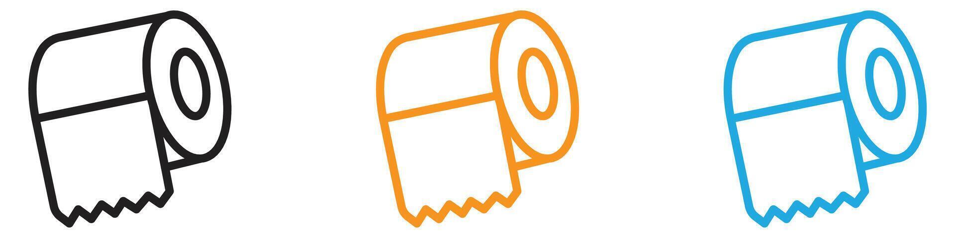 toilet tissue paper roll icon logo set collection for web app ui vector