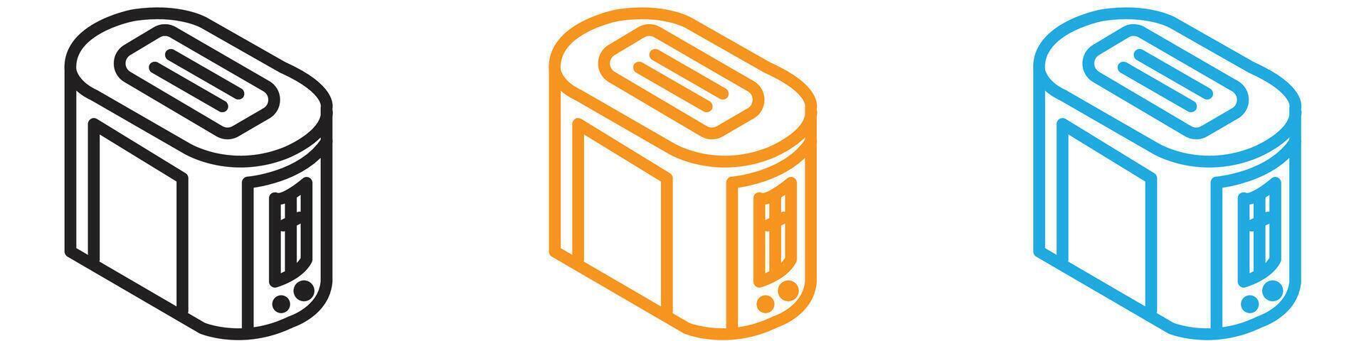 toaster icon logo set collection for web app ui vector