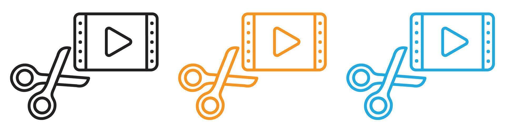 Editor icon logo set collection for web app ui vector