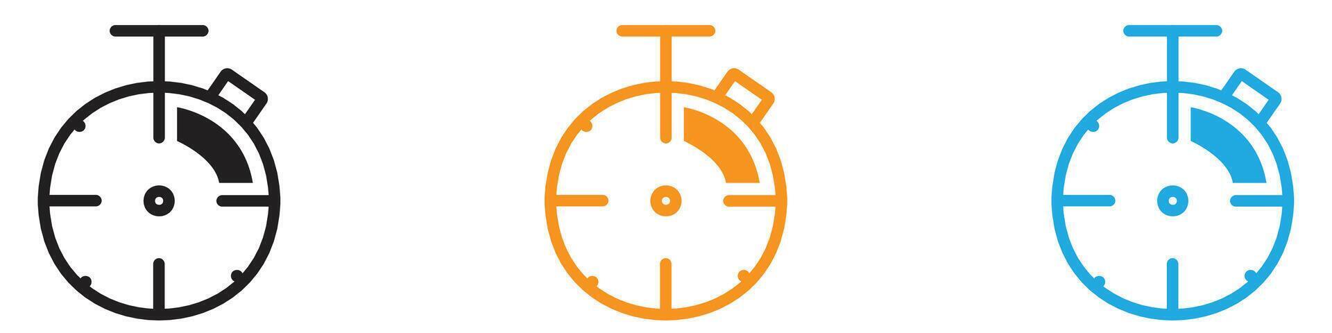 testing time icon logo set collection for web app ui vector