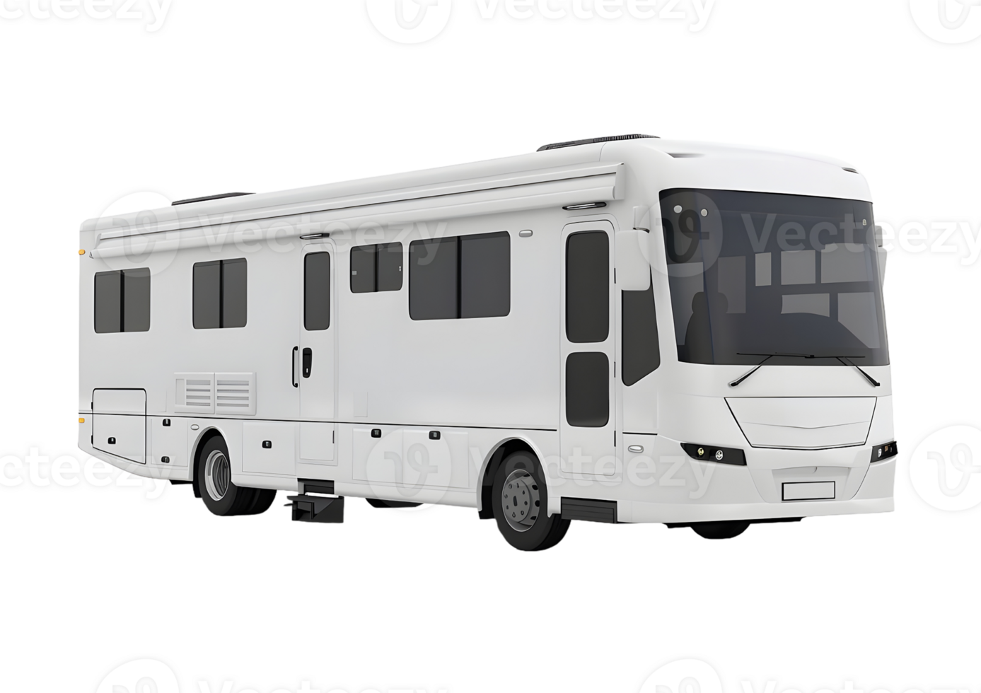 White RV for Comfortable Road Trips and Camping Isolated on a transparent background png