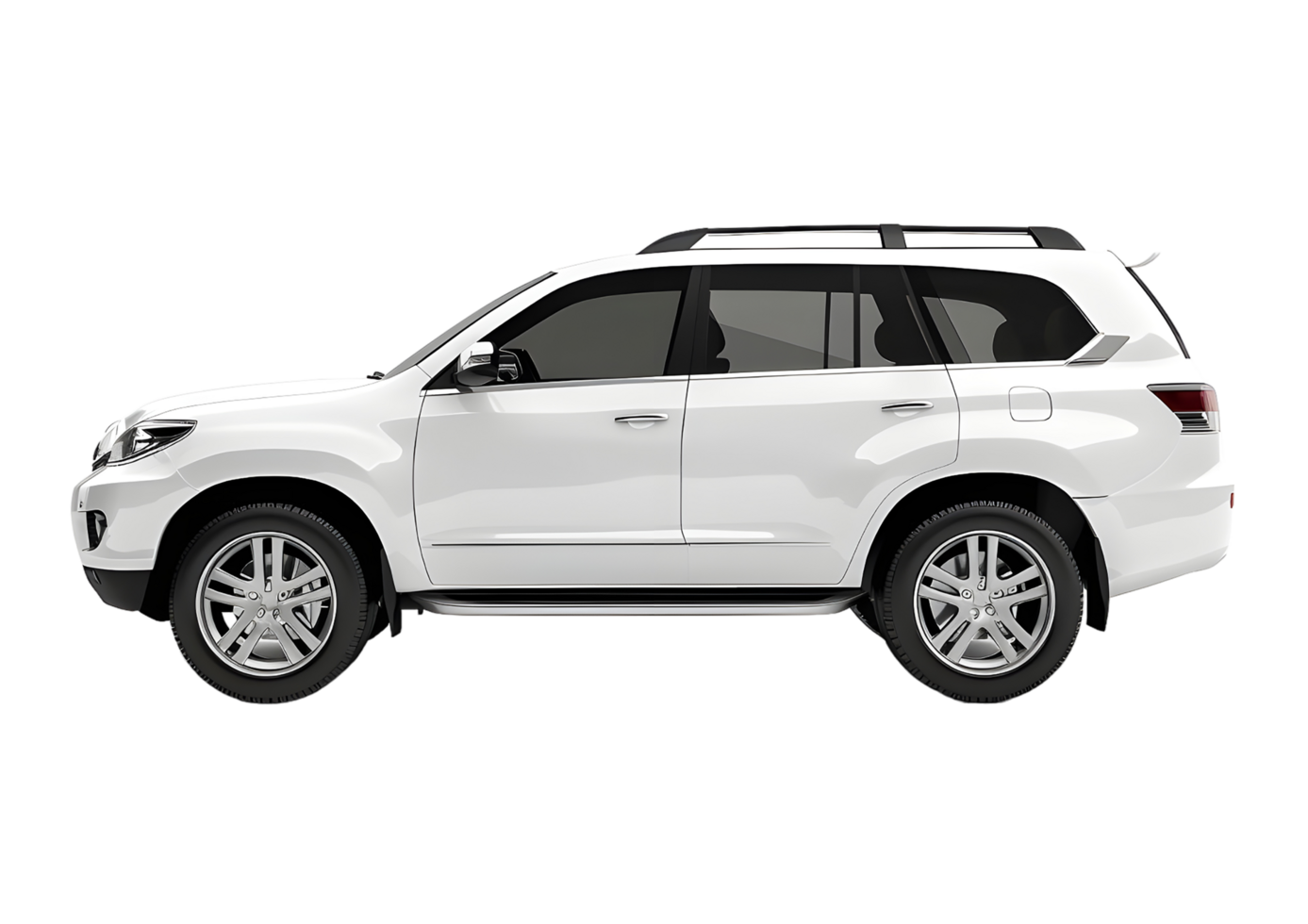 Weiß suv mit modern Design zum städtisch und Offroad Reise isoliert auf ein transparent Hintergrund png