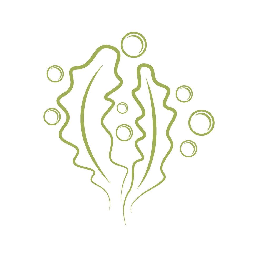 Seaweed icon logo design vector