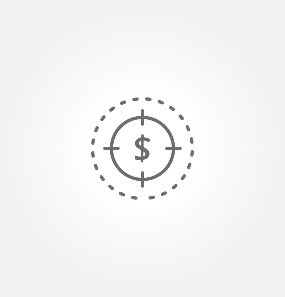 Money. Line Icon . Payment system. Coins and Dollar cent Sign isolated on white background. Flat design style. Business concept. vector