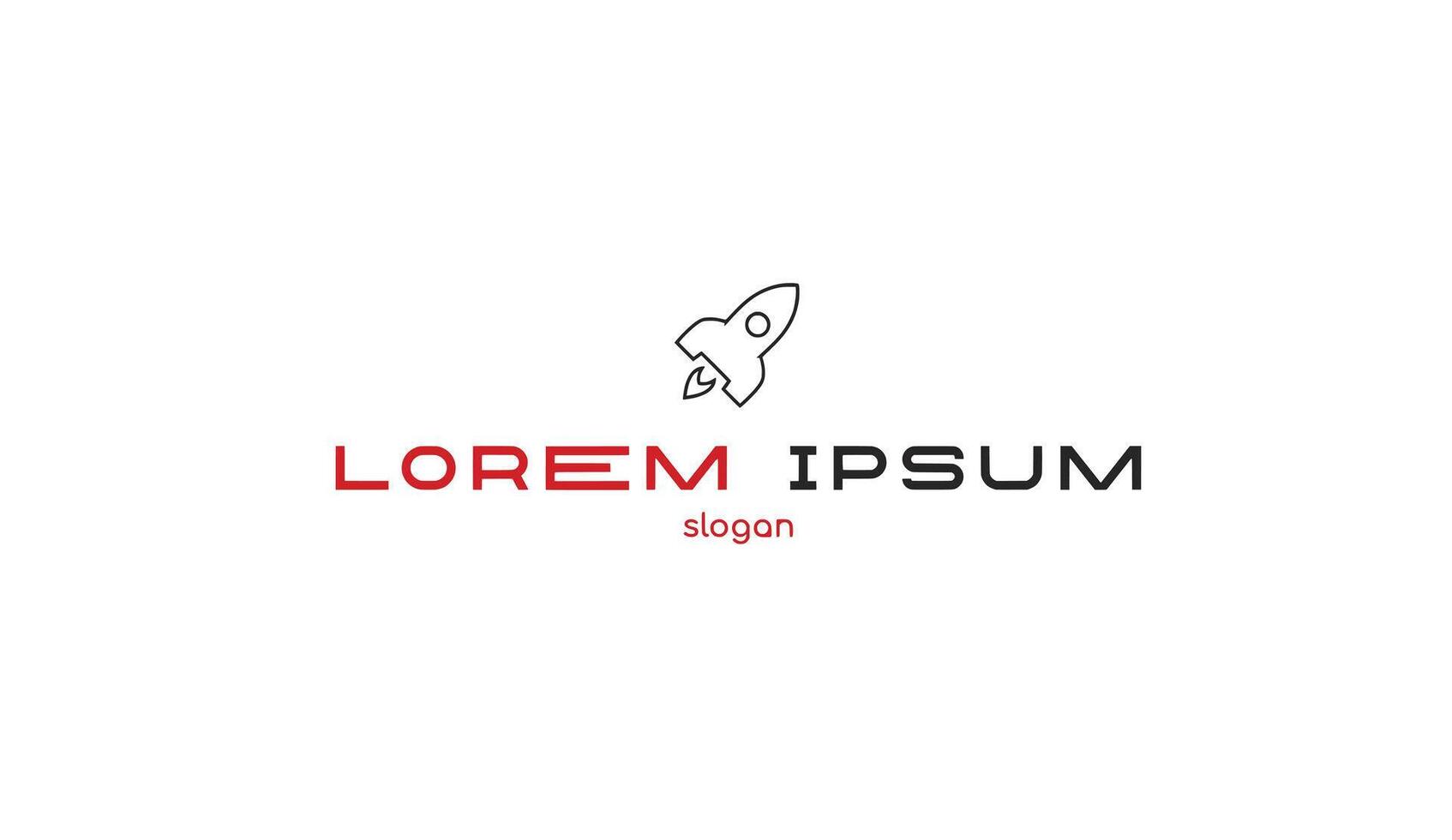 Logo design simple typography illustration rocket design technology vector