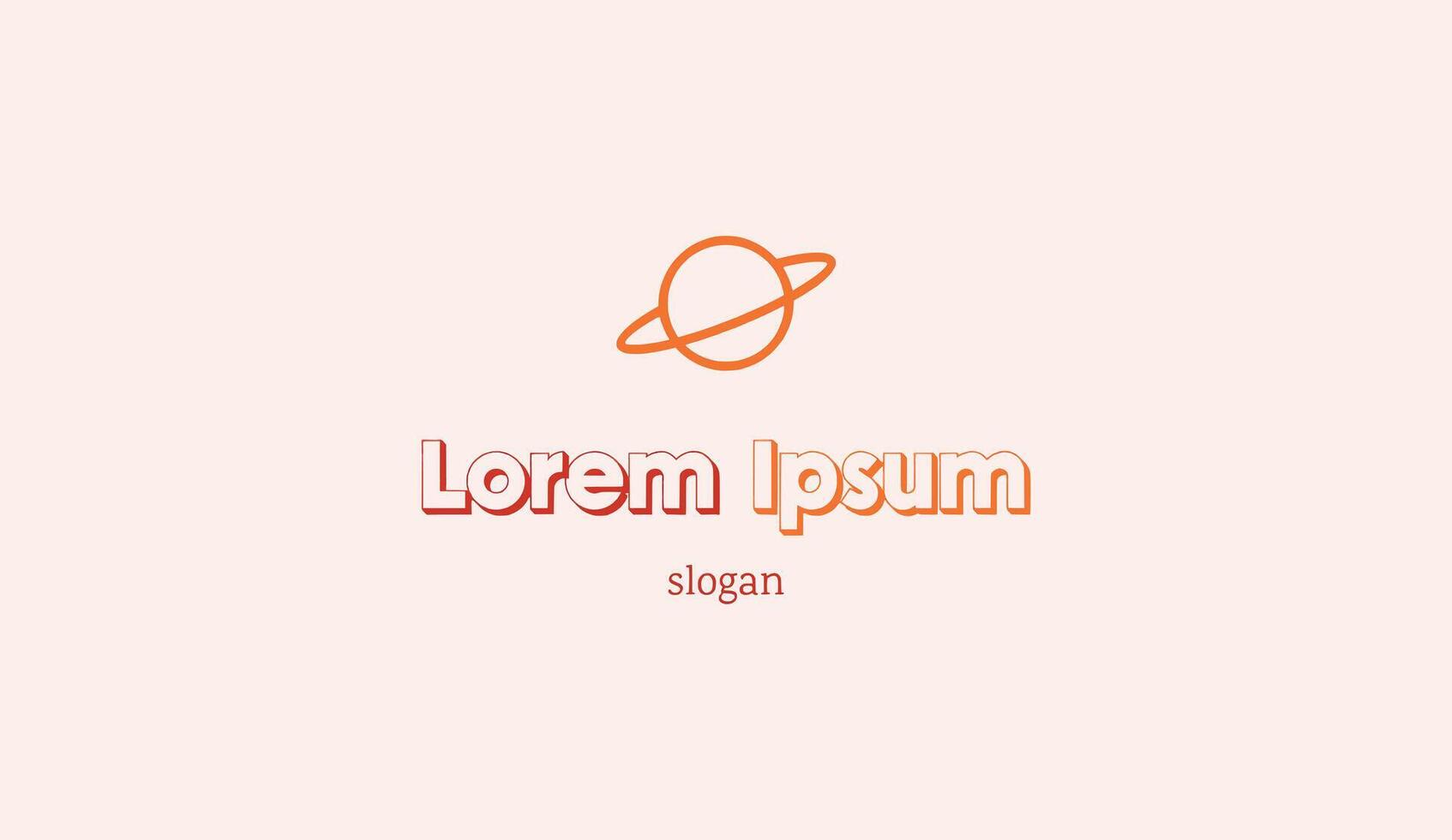 Logo design simple typography planet saturn design technology illustration vector
