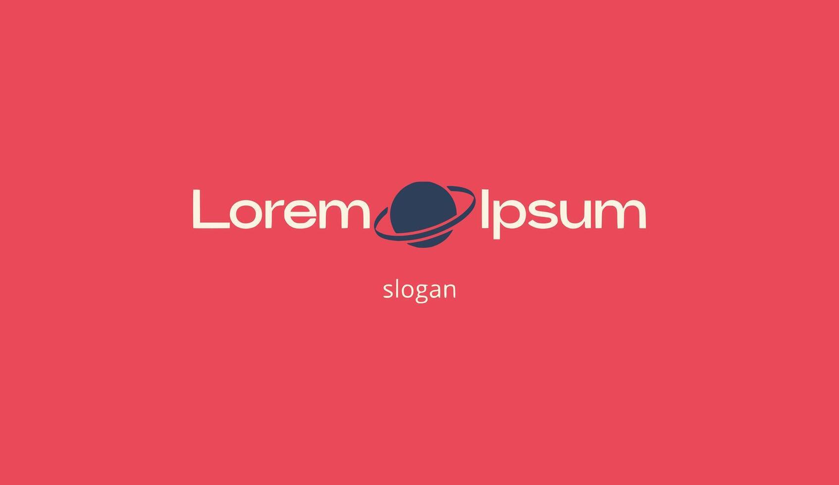 Logo design simple typography Saturn planet design technology vector