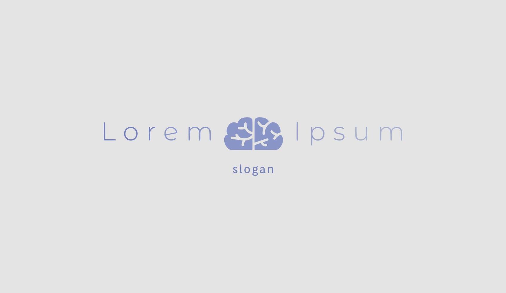 Logo design simple typography brain design technology vector