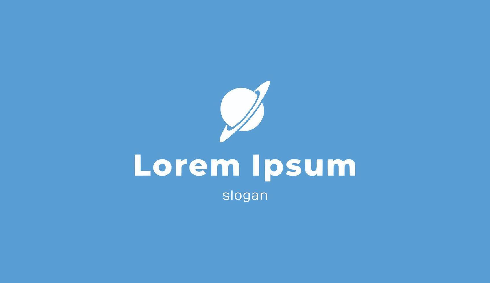 Logo design simple typography planet saturn design technology vector