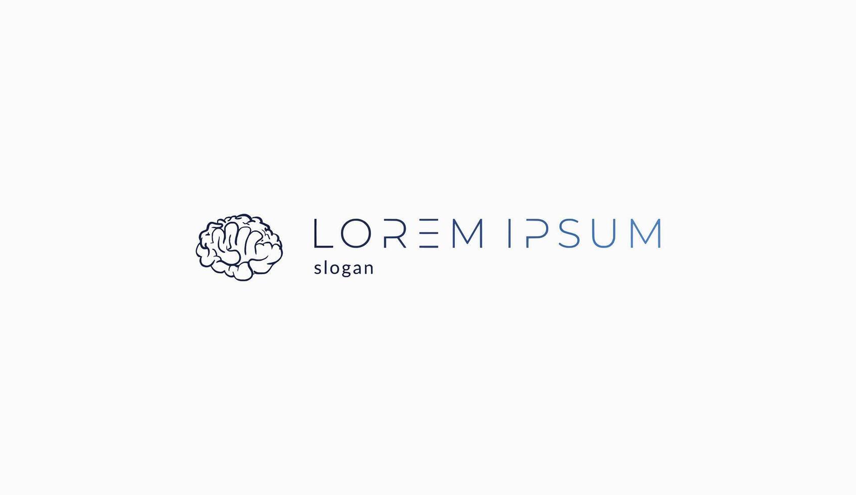 Logo design typography brain illustration network design technology vector