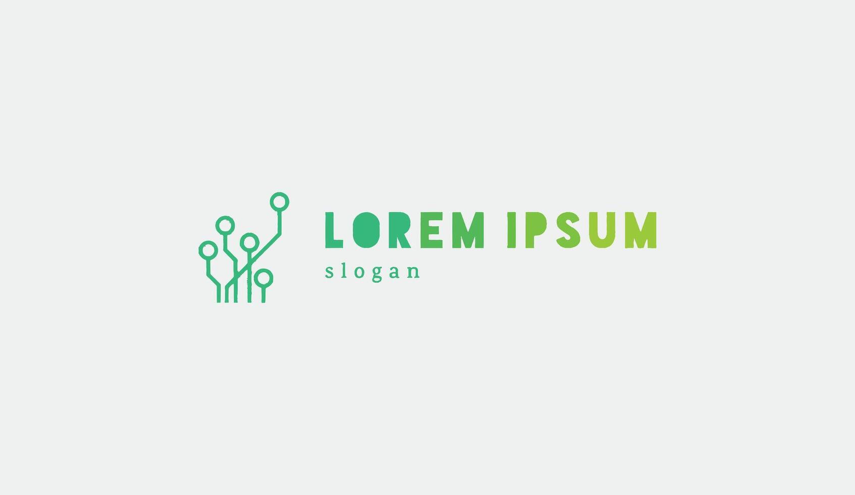 Logo design simple typography network technology vector